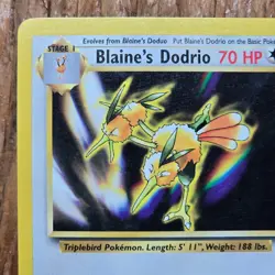 🔥Blaine’s Dodrio Pokemon Card 32/132 Gym Challenge Non-Holo Regular - LP - Image 2
