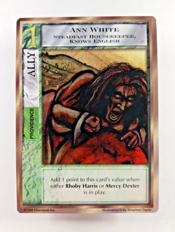 Ann White - Mythos CCG card (1996 Chaosium) Ally, Providence Cthulhu Lovecraft - Image 1