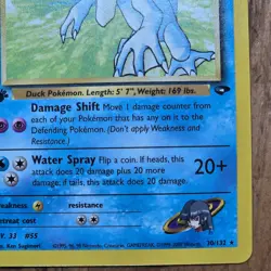 🔥Sabrina’s Golduck Pokemon Card 30/132 Gym Challenge 1st Edition Non-Holo -LP - Image 4