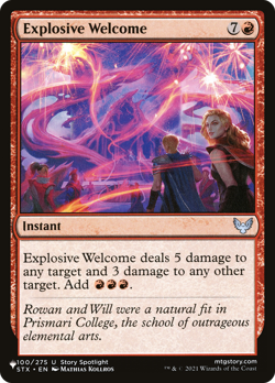 Explosive Welcome (REGULAR) x1 - MTG The List PLST #STX-100 - Image 1