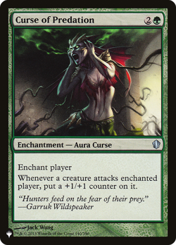 Curse of Predation (REGULAR) x1 - MTG The List PLST #C13-140 - Image 1