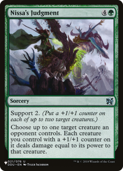 Nissa's Judgment (REGULAR) x1 - MTG The List PLST #DDU-21 - Image 1