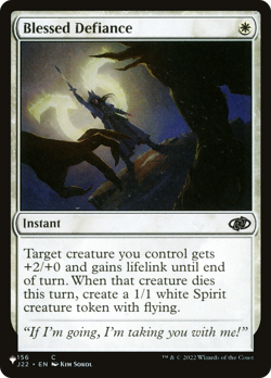 Blessed Defiance (REGULAR) x1 - MTG The List PLST #J22-156 - Image 1