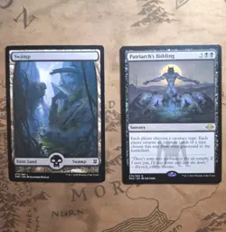 MTG Patriarch's Bidding Modern Horizons 2 Regular LP/NM Free FULL ART SWAMP - Image 1