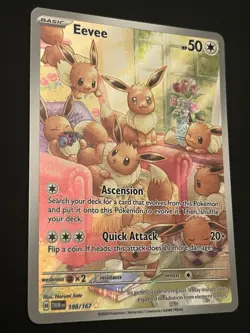 Pokemon Eevee Holo Illustration Rare Twilight Masquerade 188/167 NM/M - Image 1