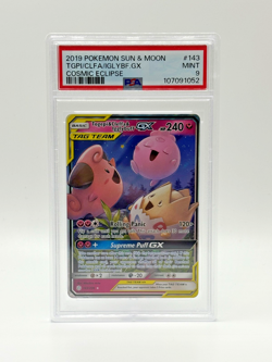 Pokemon Togepi/Cleffa/Igglybuff GX Cosmic Eclipse #143 PSA 9 Mint - Image 1