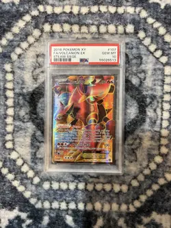 2016 POKEMON XY STEAM SIEGE #107 FULL ART/VOLCANION EX PSA 10 - Image 1