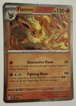 COSMOS HOLO SWIRL Flareon 167 - Pokemon Scarlet & Violet BlackStar Promo B - Image 1