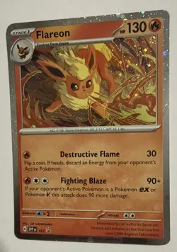 COSMOS HOLO SWIRL Flareon 167 - Pokemon Scarlet & Violet BlackStar Promo B - Image 3