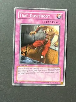 YuGiOh Trap Dustshoot PGD-049 Common 1st Edition Lightlly Played - Image 2