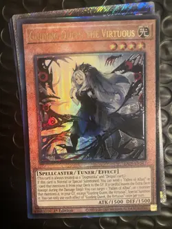Yugioh! Guiding Quem, the Virtuous RA04-EN043 Ultimate Rare 1st Edition NM - Image 1