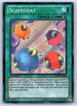 Yugioh Scapegoat LCJW-EN066 1st Edition Secret Rare Near Mint - Image 1
