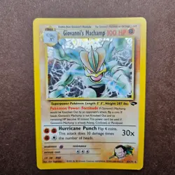 Giovanni's Machamp 6/132 Pokemon Gym Challenge Holo Rare Card - MP - Image 1