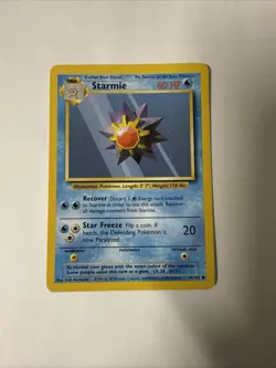 Starmie Base Set Unlimited Pokemon Card 64/102 - Near Mint / Mint - Image 1