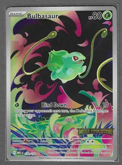 Mega Evolutions Bulbasaur Set (IR Stamped and Unstamped) 133/122 NM 2 Cards - Image 4