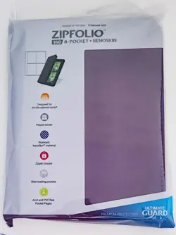 Ultimate Guard Purple 8-Pocket Zipfolio 160 Card Binder Storage Album Xenoskin - Image 1