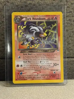 Dark Houndoom Pokemon Card Rare Holo 7/105 Neo Destiny 2002 LP - Image 1