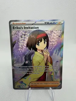 Pokemon TCG Erika's Invitation Scarlet & Violet Holo Ultra Rare Card 196/165 - Image 1