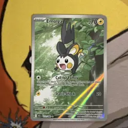 Emolga 112/086 SV Black Bolt English Pokemon Card NM - Image 1