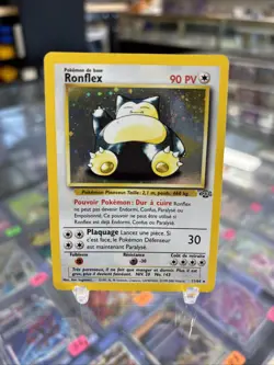 Ronflex / Snorlax French 11/64 Holo Jungle Pokemon Card TCG - 1999 LP - Image 1