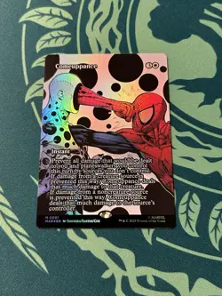 Comeuppance 0001 Borderless Foil Marvel Universe Eternal MAR Spider-Man MTG - Image 1
