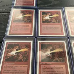 Lot of (7) 1993-1997 Firebreathing Magic The Gathering Red Enchant Creature RARE - Image 2