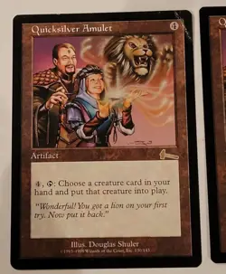 MTG Magic The Gathering - Quicksilver Amulet x2 (Rare) Urza's Legacy 1999 - Image 2