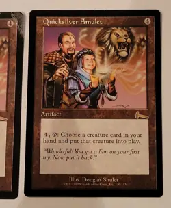 MTG Magic The Gathering - Quicksilver Amulet x2 (Rare) Urza's Legacy 1999 - Image 3