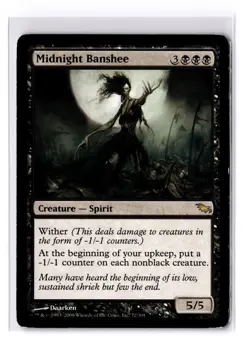 MTG - Midnight Banshee 72/301 Shadowmoor (SHM) Regular - MP - Image 1