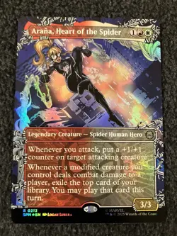 Magic MTG - Arana, Heart of the Spider (Borderless) Foil - Marvel's Spider-Man - Image 1
