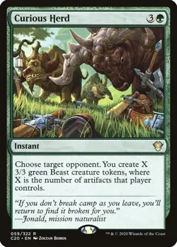 Curious Herd [Commander 2020] Magic MTG - Image 1