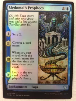 MTG 1x FOIL Medomai's Prophecy Theros Beyond Death Magic the Gathering x1 NM - Image 1
