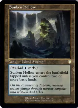Sunken Hollow NM/M* RETRO The Brother's War Commander 204 mtg -UnltdCards - Image 1
