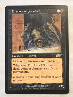 MTG - Drinker of Sorrow - Legions - Rare - LP - Magic the Gathering - Image 1