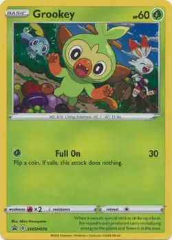 GROOKEY SWSH070 BLACK STAR PROMO POKEMON (COSMOS HOLO, NM) - Image 1