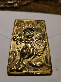 1999 Nintendo Gold Plated Mewtwo Pokemon Card (BK collectible) With Case - Image 1