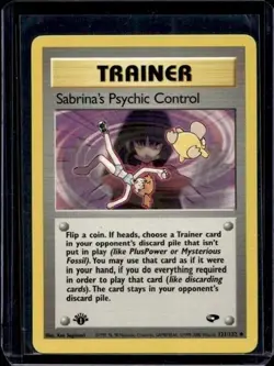 2000 Pokemon Gym Challenge 1st Edition Sabrina's Psychic Control #121/132 - Image 1