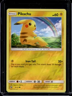 2017 Pokemon Shining Legends Pikachu Reverse Holo #28/73 - Image 1