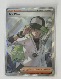 Pokemon TCG N's Plan 163/086 SV11B: Black Bolt Full Art NM - Image 1