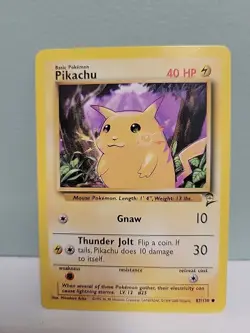 Pokemon TCG Pikachu 87/130 Base Set 2 Regular NM - Image 1