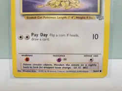 Pokemon TCG Meowth 56/64 Jungle Edition Unlimited Near MINT - Image 3