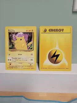 Pokemon TCG Pikachu 58/102 Base Set Unlimited Regular NM - Image 1