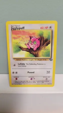 Pokemon TCG Jigglypuff 54/64 Jungle Edition Unlimited Regular LP - Image 1