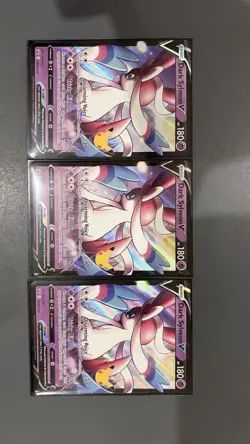 Pokemon TCG Celebrations Dark Sylveon v SWSH134 3 X Bundle - Image 1