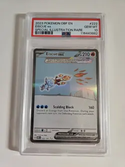 2023 POKEMON OBF EN-OBSIDIAN FLAMES SPECIAL ILLUSTRATION RARE EISCUE EX PSA 10 - Image 1