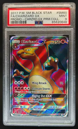 2016-19 Pokemon SM Black Star Promos Charizard Full Art #SM60 PSA 9 - Image 1