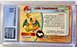 1999 Pokemon Topps Charizard 1st Print #06 CGC 8 NM/MINT Graded TCG Rare - Image 2