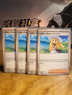 Mega Evolution 4X Lillie's Determination 119/132 English Pokemon TCG PLAYSET - Image 1