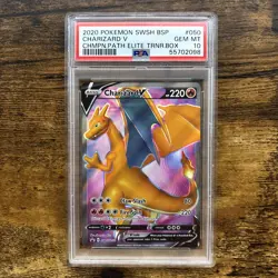 PSA 10 GEM MINT Charizard V SWSH050 Pokemon Champion's Path ETB Promo 2020 - Image 1