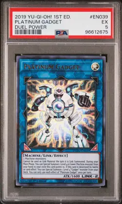 Yugioh Platinum Gadget DUPO-EN039 Ultra Rare 1st Ed PSA 5 - Image 1
